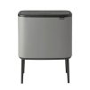 Koš za odpadke na dotik BO TOUCH BIN 11 + 23 l, mineralno siv, Brabantia