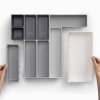 Organizator za kuhinjske predale BLOX 85200, set 10 kosov, siv, Joseph Joseph