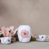 Skodelica za čaj s krožnikom HAMMERSHOI POPPY, 380 ml, bela, Kähler