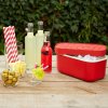 Vedro za led ICE BOX s kalupi za ledene kocke, 1,8 l, rdeč, Lékué