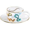 Skodelica za espresso s krožnikom TOILETPAPER SNAKES, 50 ml, Seletti