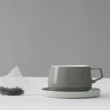 Skodelica za čaj s krožnikom ELLA CLASSIC, 250 ml, siva, Viva Scandinavia