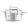 Visoka casserole kozica PURE, 16 cm, srebrna, iz nerjavečega jekla, Fissler