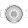 Visoka casserole kozica PURE, 16 cm, srebrna, iz nerjavečega jekla, Fissler
