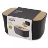 Posoda za kruh z desko za rezanje BAMBOO 81103, 35 x 22 cm, črna, plastika, Joseph Joseph