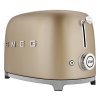 Toaster TSF01CHMEU, 2 rezini, mat zlato, Smeg