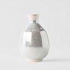 Sake steklenička PEARL, srebrna, keramika, MIJ