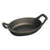 141209 ovalny litinovy mini pekac cerny 15 cm staub
