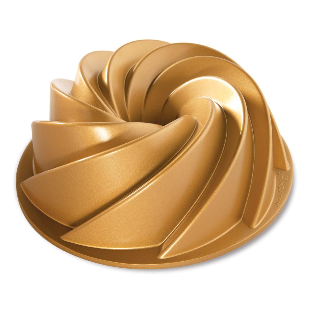 Forma na bábovku špirála Heritage Bundt® zlatá Nordic Ware