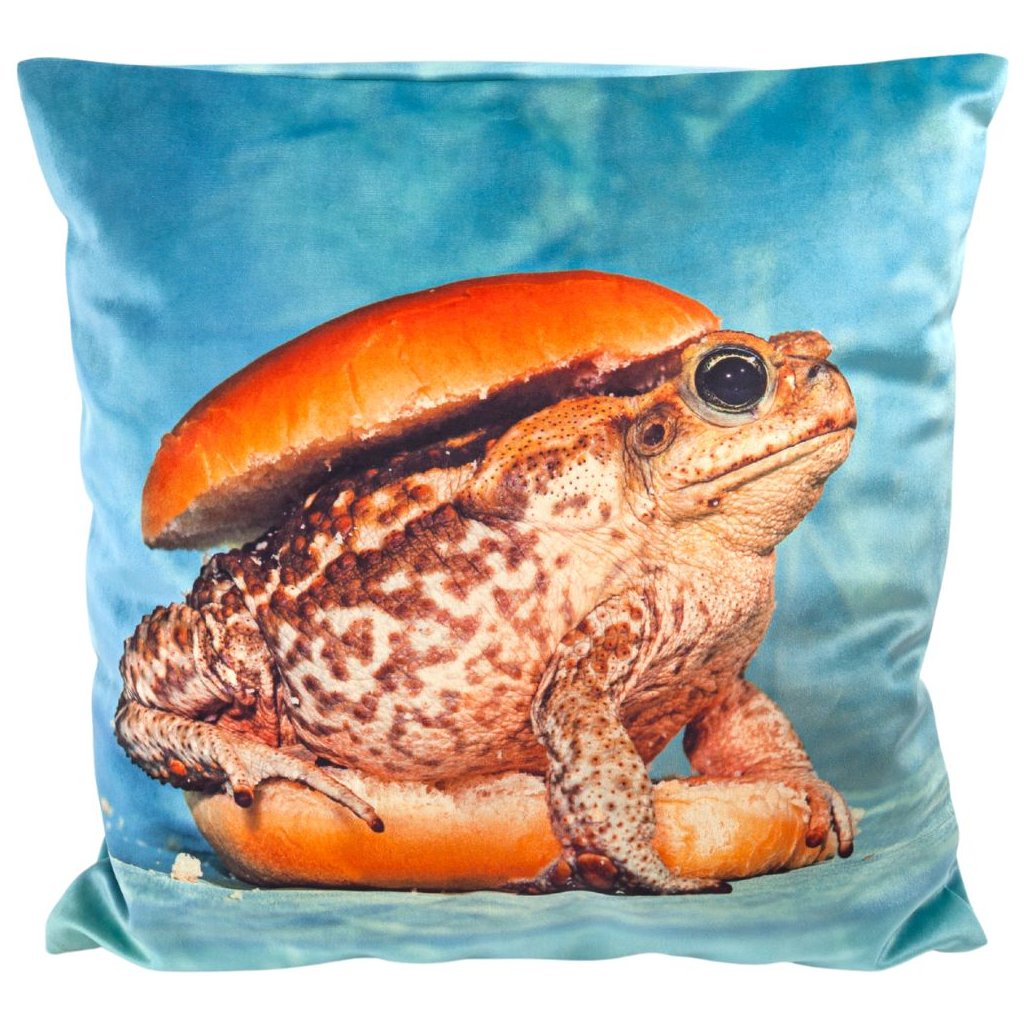 Dekoračný vankúš TOILETPAPER TOAD 50 x 50 cm, modrá, Seletti €91