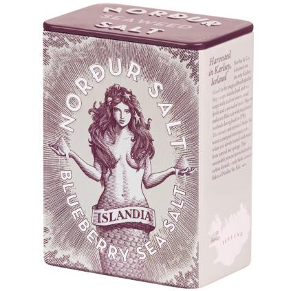 Arktická soľ 100 g, čučoriedky, vločky, plechovka, Nordur Salt