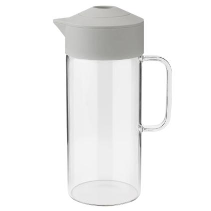 220700 servirovaci dzban pip 1 4 l svetle seda sklo rig tig