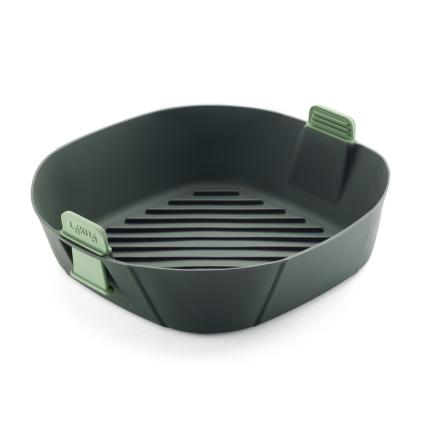 221792 kosik do horkovzdusne fritezy 25 x 25 cm zelena silikon lekue