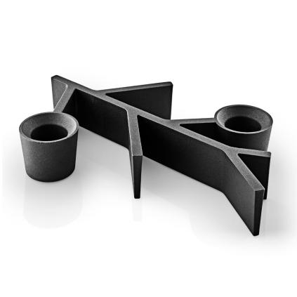 221993 svicen na konickou svicku twig 18 x 12 cm cerna hlinik eva solo