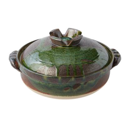 225411 hrnec donabe 4 l zelena keramika mij
