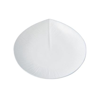 225492 jidelni talir snow leaf 25 cm bila keramika mij