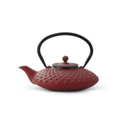 Liatinová kanvica na čaj Xilin Bredemeijer červená 800 ml