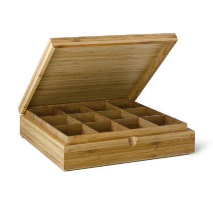 Krabička na čaj Bamboo Bredemeijer 12 priehradok bez okienka