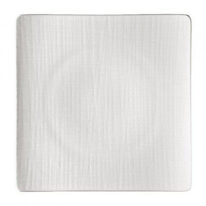 Hranatý plytký tanier Mesh Rosenthal biely 31 cm