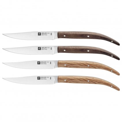 Nôž na steak sada, 4 ks, 10 cm, mix drevo, Zwilling