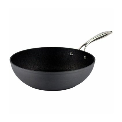 Wok NEVERSTICK3 28 cm, eloxovaný hliník, Eaziglide