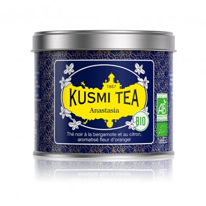 Čierny čaj ANASTASIA, plechovka sypaného čaju 100 g, Kusmi Tea
