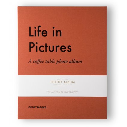 Fotoalbum LIFE IN PICTURES, oranžová, Printworks