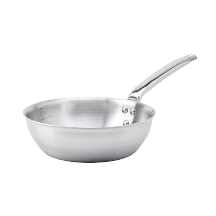 Panvica na soté ALCHIMY 24 cm, 2,5 l, zaoblené, nehrdzavejúca oceľ, de Buyer