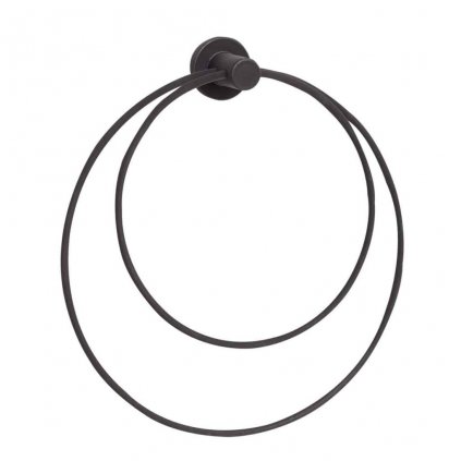 Kruhový držiak na uteráky LOOP 26 x 23 cm, čierna, Hübsch