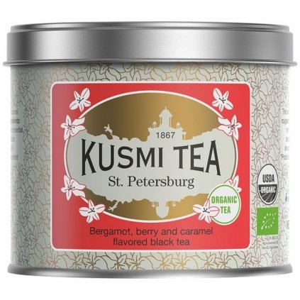Čierny čaj ST. PETERSBURG, plechovka sypaného čaju 100 g, Kusmi Tea