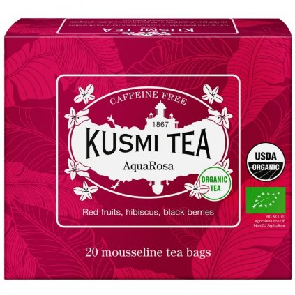 Ovocný čaj AQUA ROSA, 20 vrecúšok, Kusmi Tea