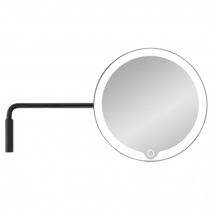 Zrkadlo na líčenie MODO LED, nástenná montáž, 5-násobné zväčšenie, čierna, Blomus