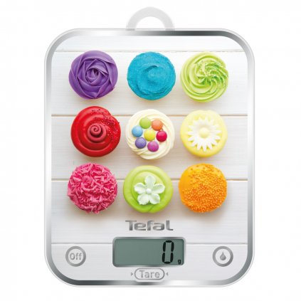 Digitálna kuchynská váha OPTISS BC5122V0 biela/cupcakes, Tefal