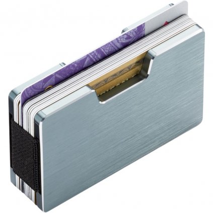 Puzdro na platobné karty s sponou na bankovky ECLIPSE 9 cm, RFID ochrana, šedá, Philippi