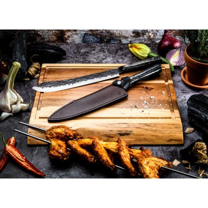 Kožené púzdro na mäsiarsky nôž Forged Leather