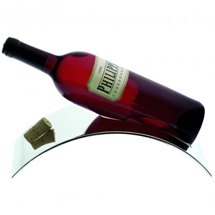 Držiak na víno STAND 27 cm, strieborný, Philippi