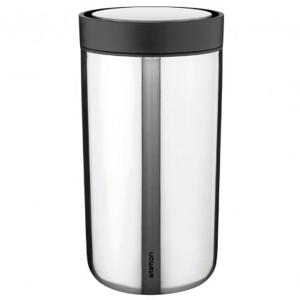 Cestovný hrnček TO GO CLICK 400 ml, strieborná, Stelton