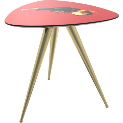 Odkladací stolík TOILETPAPER REVOLVER 57 x 48 cm, červená, Seletti