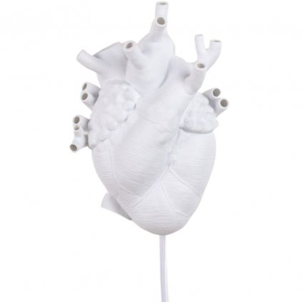 Nástenná lampa HEART 32 cm, biele, Seletti