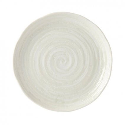 Tanier na predjedlá WHITE SPIRAL 21,5 cm, biely, MIJ
