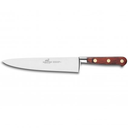 Kuchársky nôž SAVEUR 20 cm, mosadzné nity, hnedý, Lion Sabatier