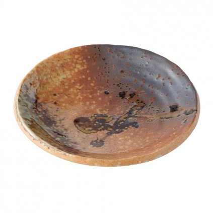 Podšálka WABI SABI 13 cm, hnedá, keramika, MIJ