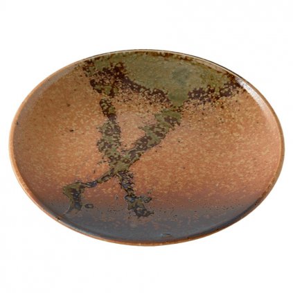 Jedálenský tanier WABI SABI 25 cm, hnedý, keramika, MIJ