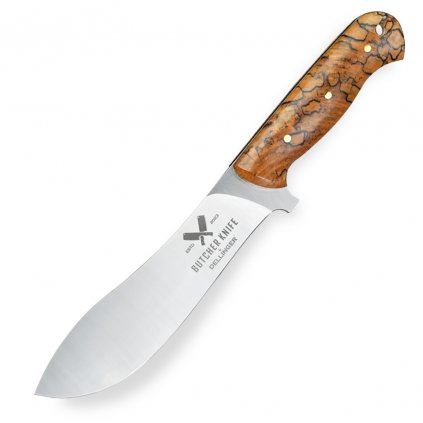 Mäsiarsky nôž BBQ BUTCHER POPLAR 17 cm, hnedý, Dellinger