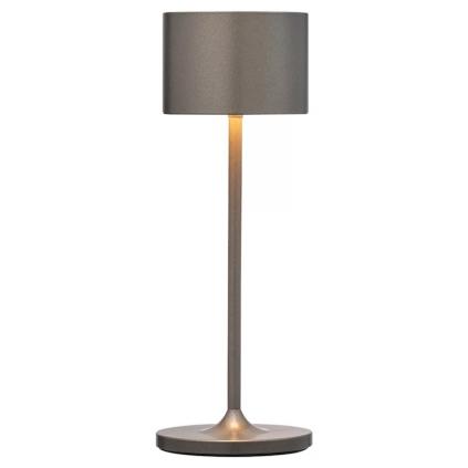 Prenosná stolová lampa FAROL MINI 19,5 cm, LED, spálený kov, hliník, Blomus