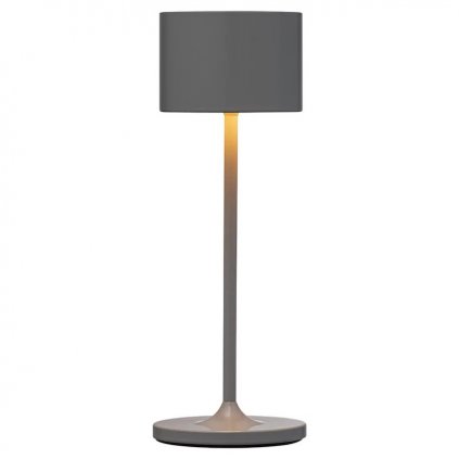 Prenosná stolová lampa FAROL MINI 19,5 cm, LED, teplá sivá, hliník, Blomus