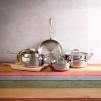 Súprava hrncov CON CUORE, súprava 7 ks, strieborná, meď, Ruffoni