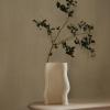 Váza MOIRE 30 cm, biela, kamenina, ferm LIVING