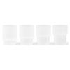Pohár RIPPLE 200 ml, sada 4 ks, biela, ferm LIVING