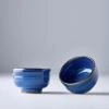 Hrnček na saké 35 ml, modrá, keramika, MIJ